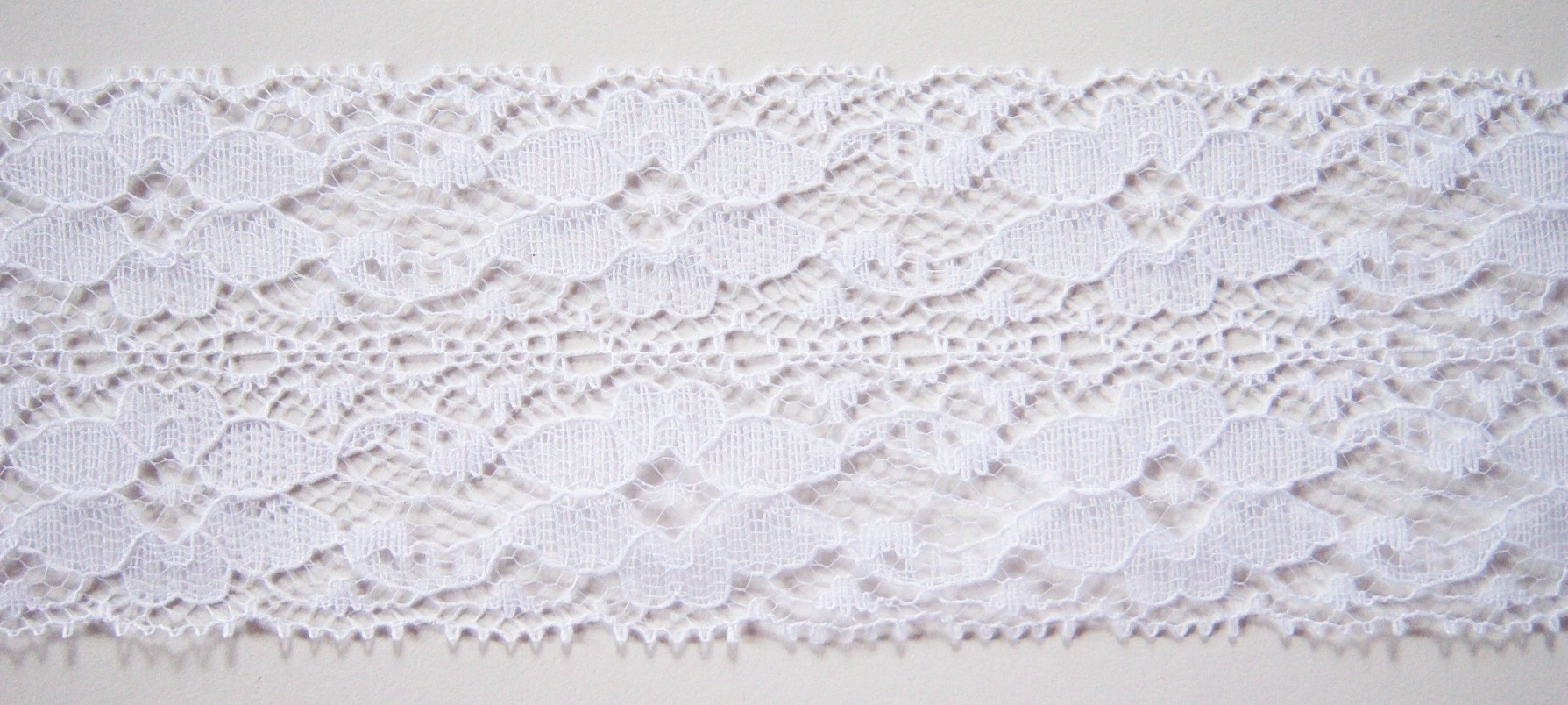 White 2 1/2" Nylon Lace