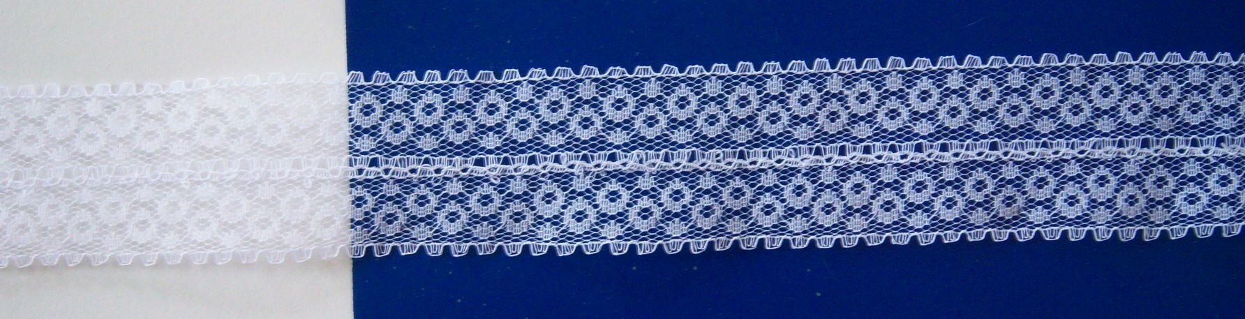 White 1 1/2" Firm Nylon Lace