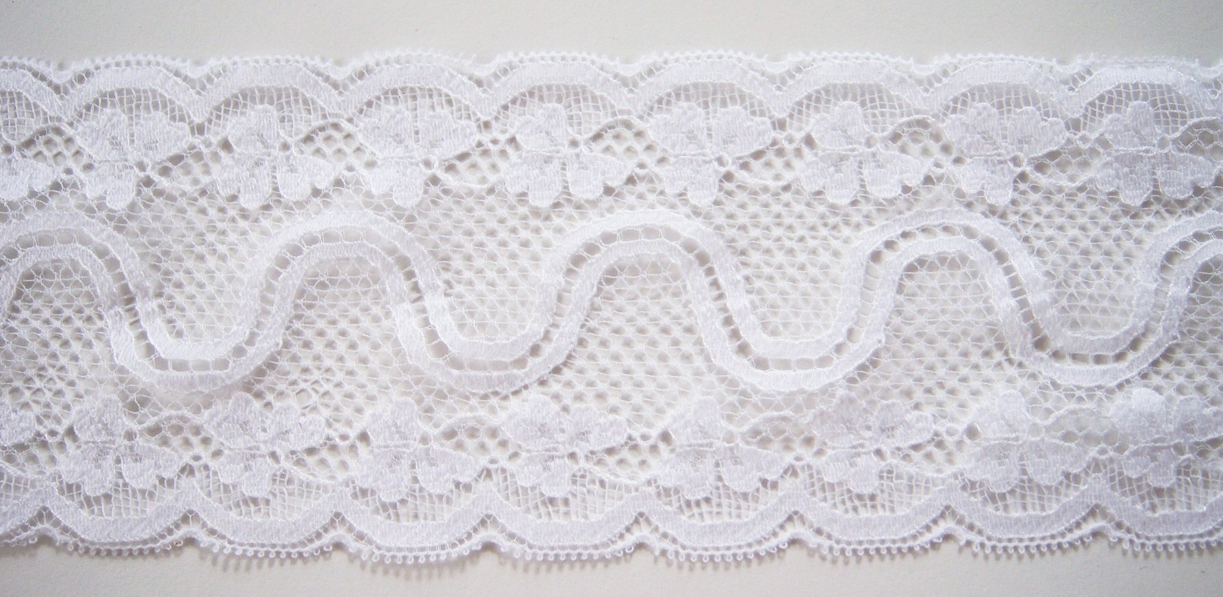 White 3 3/4" Nylon Lace