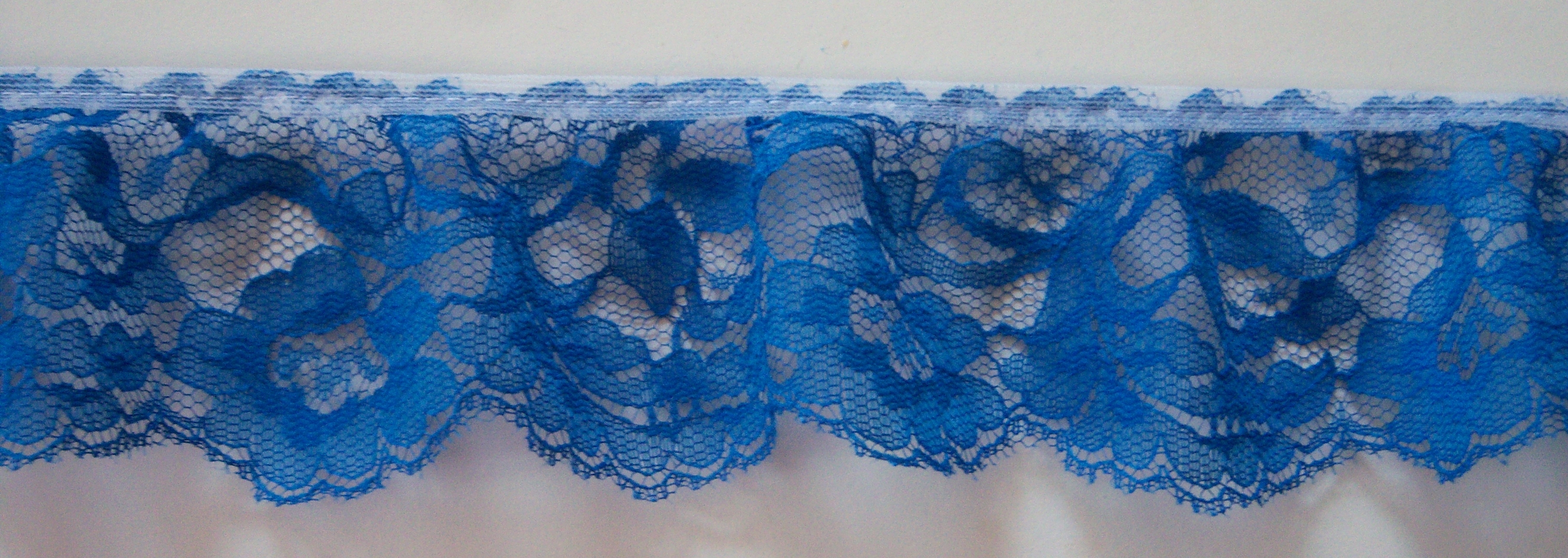 Royal Blue 2 1/2" Ruffled Lace