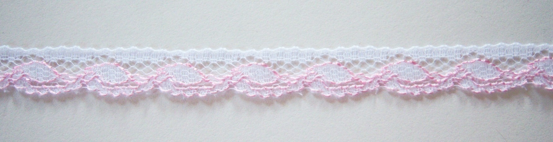 White/Pink 7/16" Lace