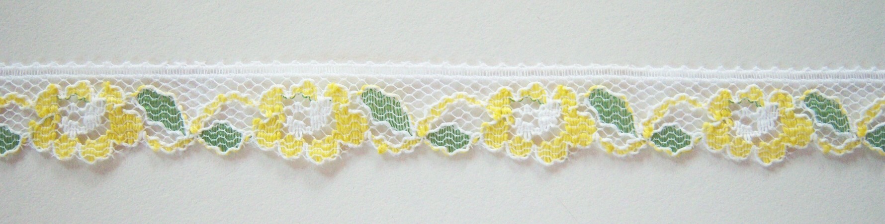 White/Yellow 1/2" Nylon Lace