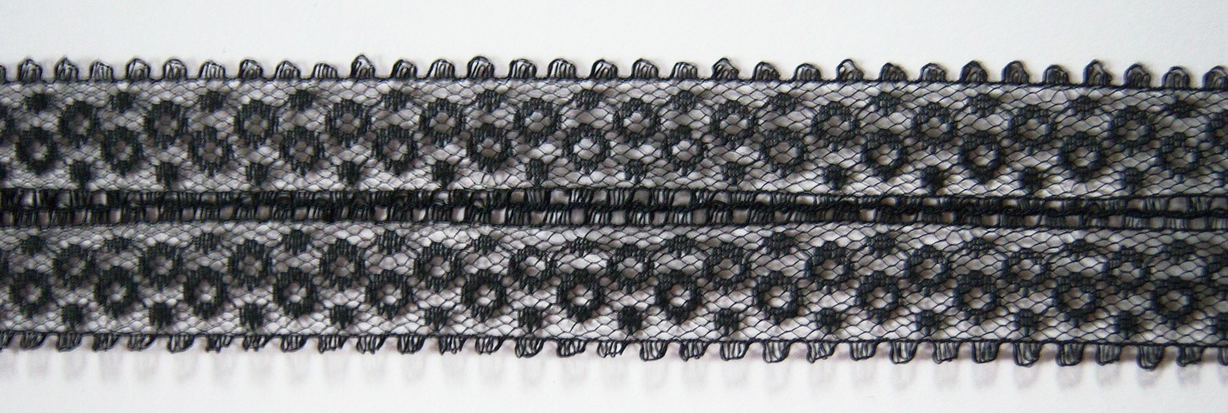Black 1 1/2" Nylon Lace