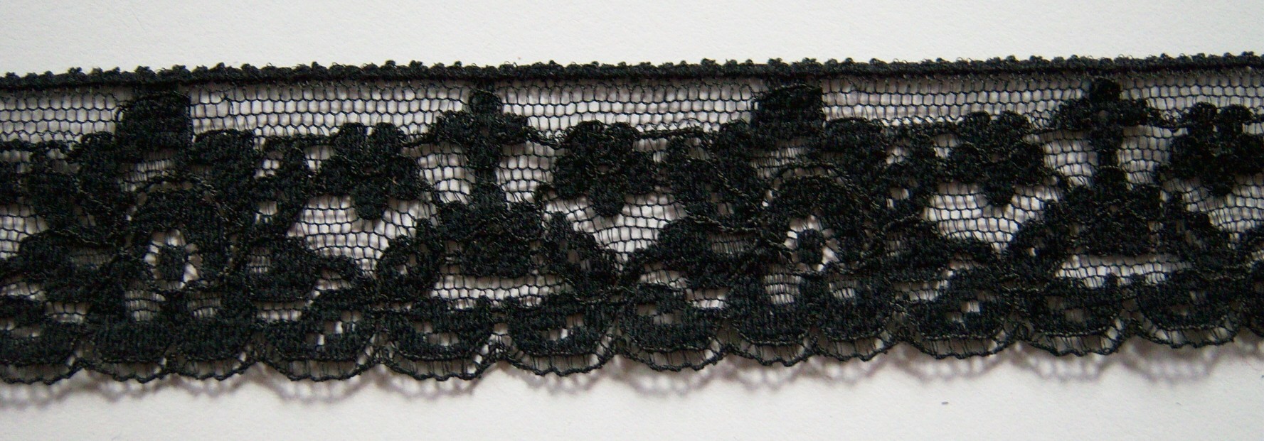 Black 1 1/4" Nylon Lace