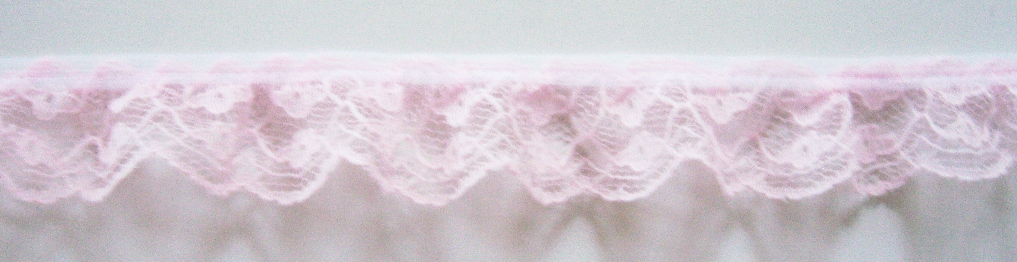 Light Pink 1 1/8" Ruffled Lace