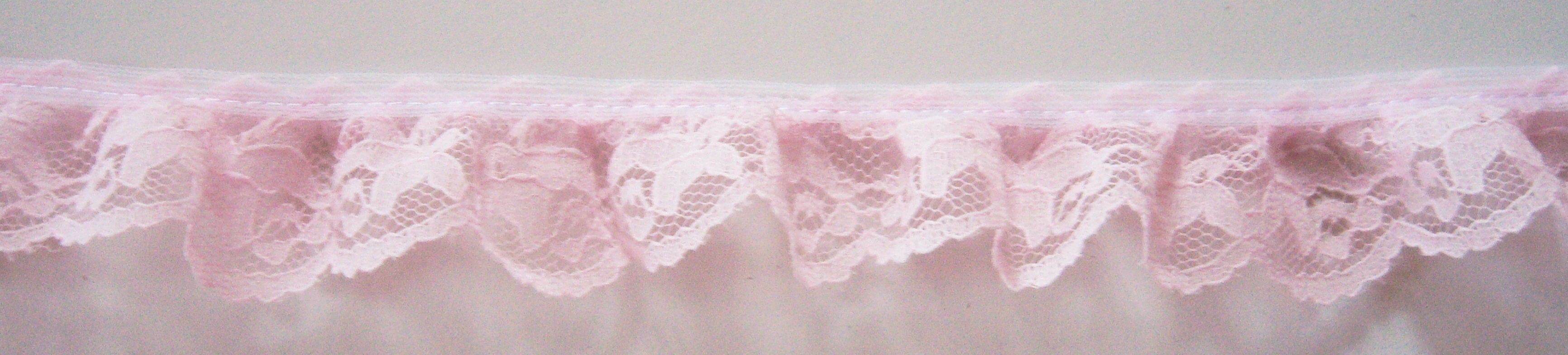 Pink Slipper 1 1/4" Ruffled Lace