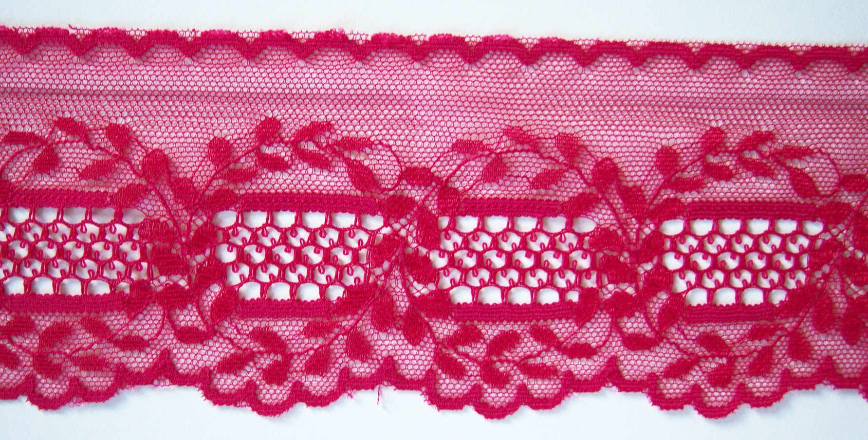 Rasberry 3" Nylon Lace