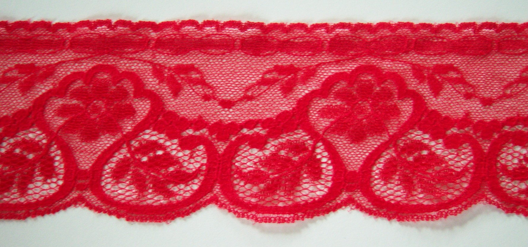Red Soft 2 1/2" Nylon Lace