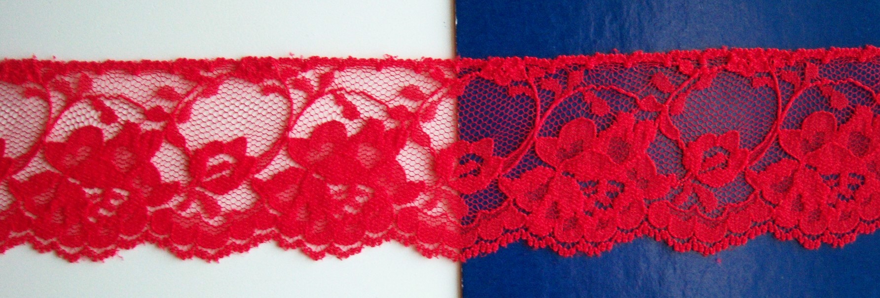 Red Soft 2 1/4" Nylon Lace