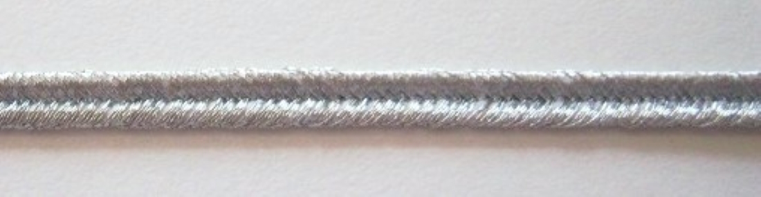 Silver Metallic 5/32" Soutache Cord