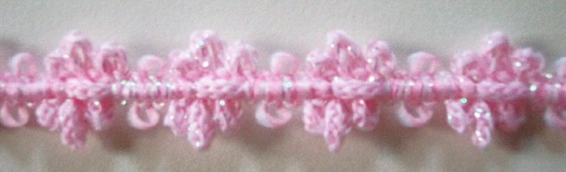 Pink Iridescent 1/2" Flower Braid