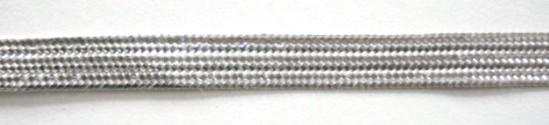 Silver/White Metallic 1/4" Middy Braid