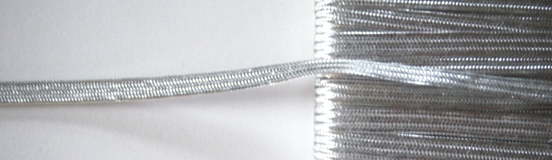 Silver/White Metallic 1/4" Middy Braid