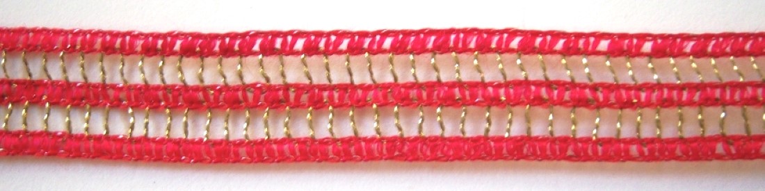 Red/Gold Wired 11/16" Trim
