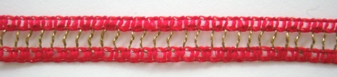 Red/Gold Mylar Wire 3/8" Trim