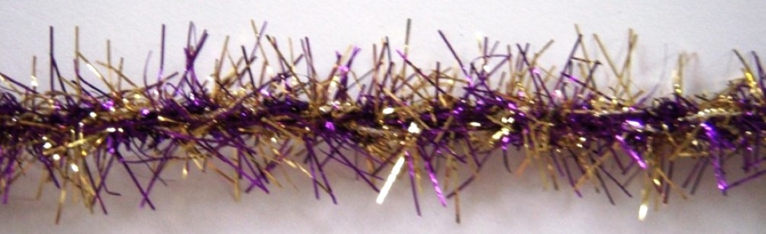 Gold/Purple Metallic Mylar 7/8" Fringe