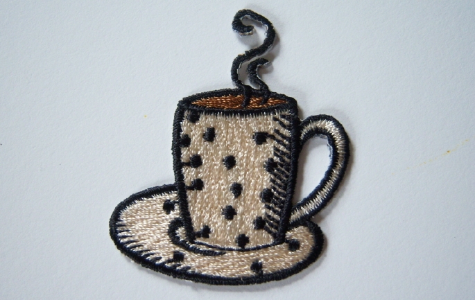 Coffee Cup Rayon Iron On