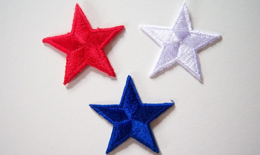 Red/White/Royal Star Appliques