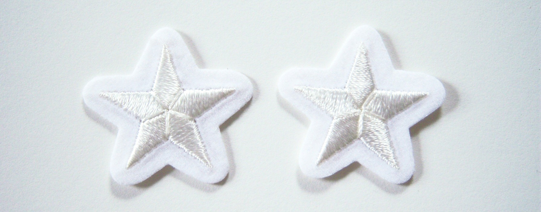 Two White Star Appliques