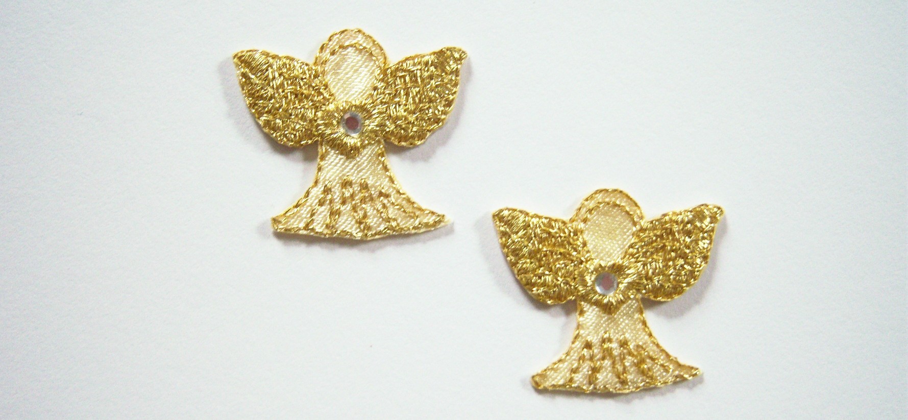 Gold/Rhinestone Angels Appliques