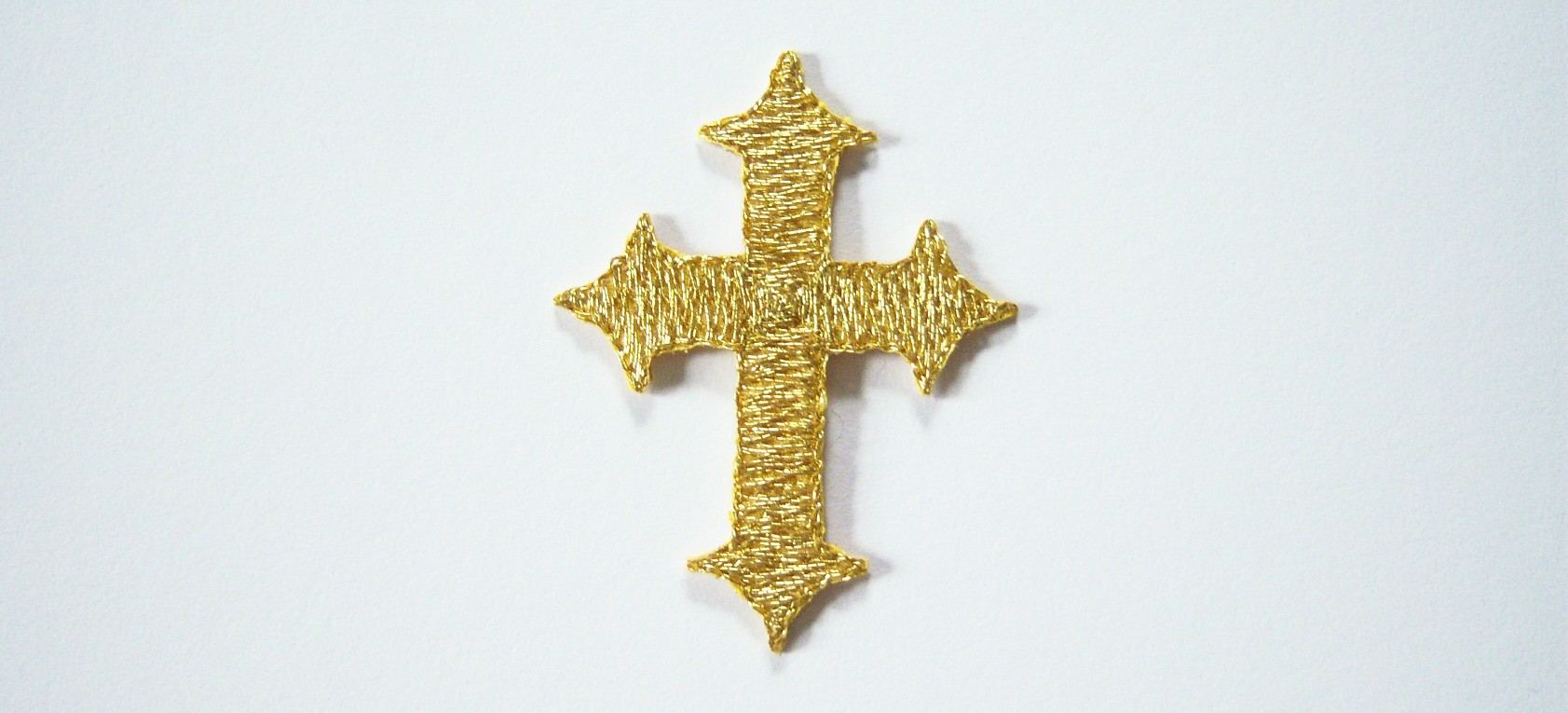 Gold Metallic Cross Applique
