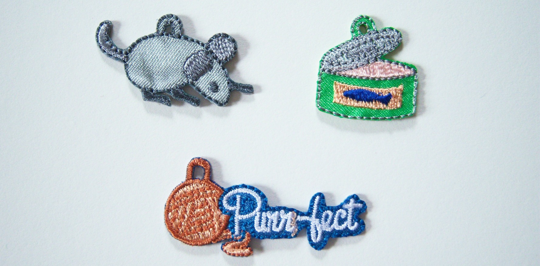 Mouse/Yarn/Tuna Can Applique Set