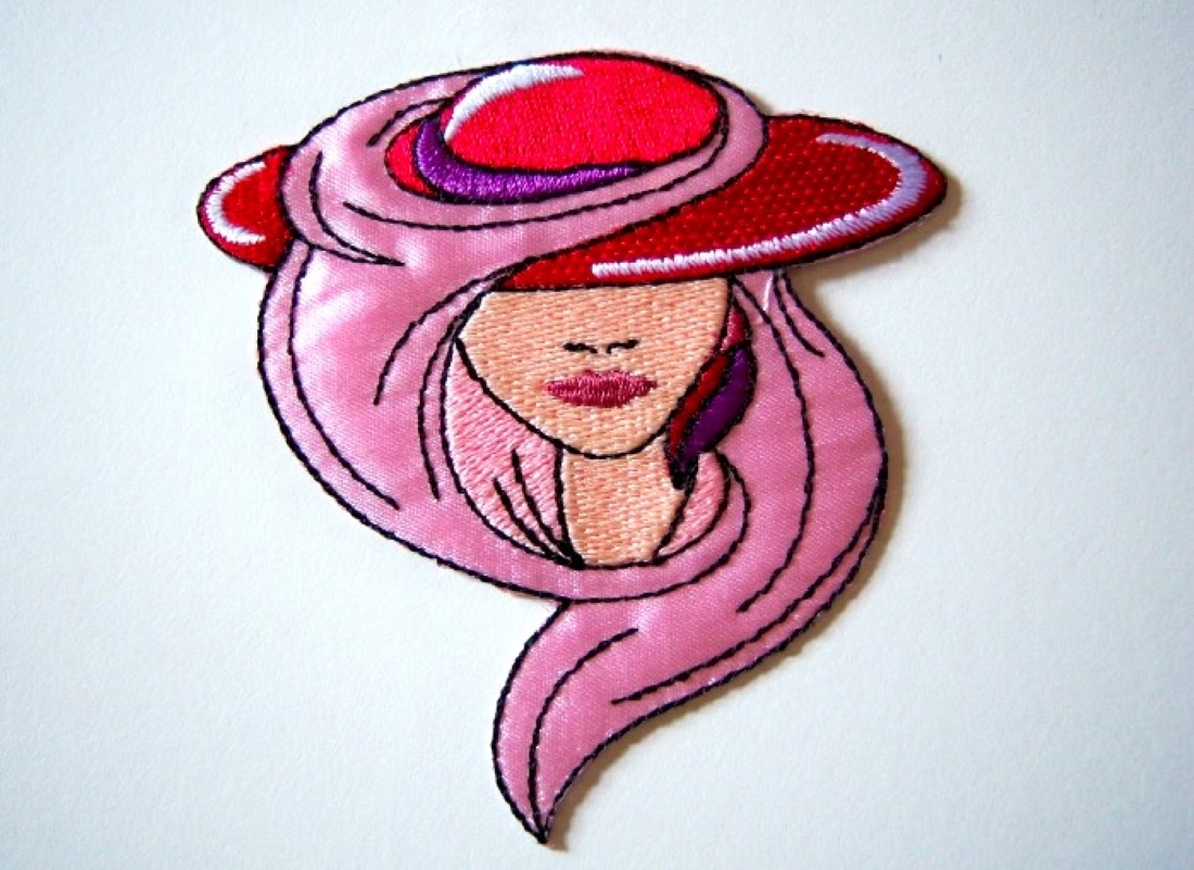 Red Hat Lady Iron On Applique