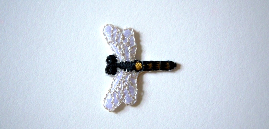 White Dragonfly Three Appliques