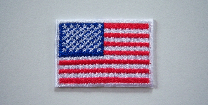 American Flag 1 1/8" x 1 5/8" Iron On
