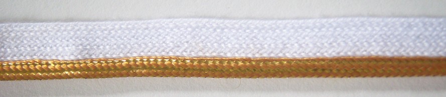 White/18kt Gold 1/8" Piping