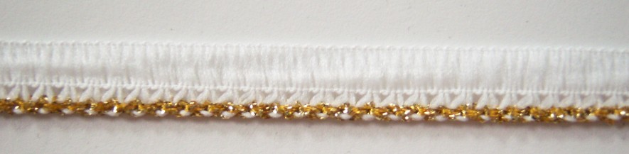 White/Gold 3/32" Piping