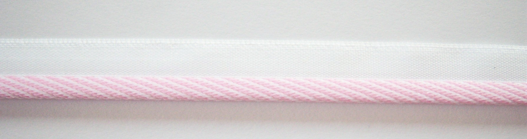White/Pink 3/16" Striped Piping