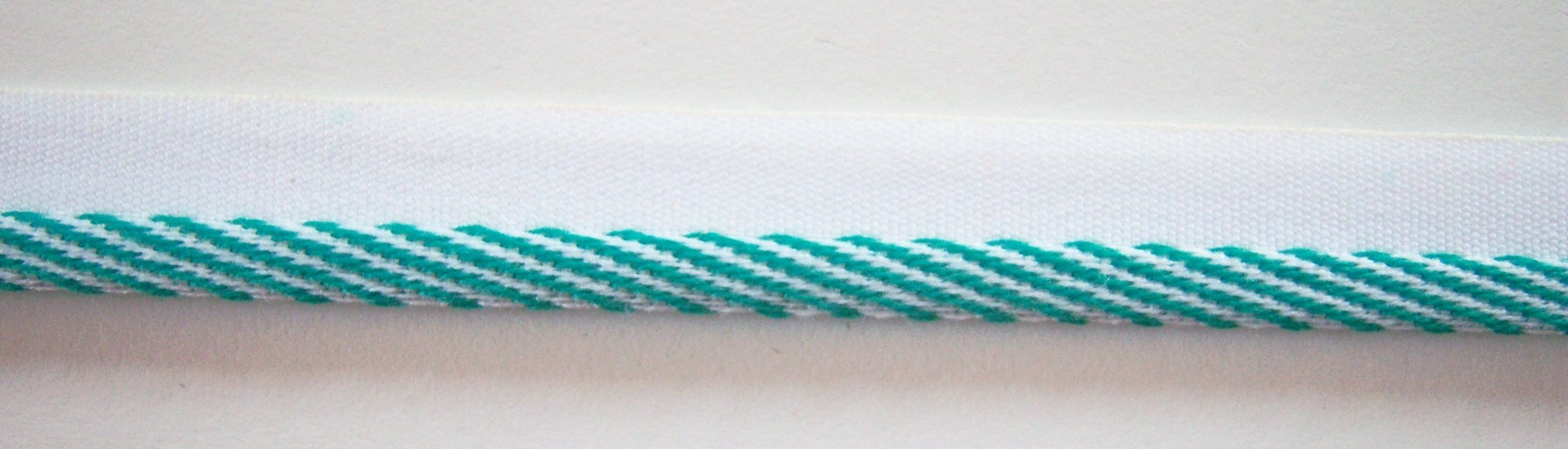 White/Spearmint 3/16" Striped Piping