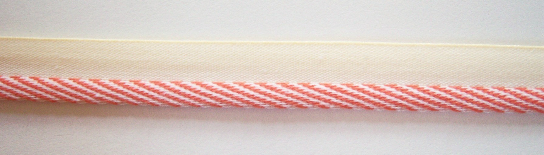 Ivory/Shrimp 3/16" Striped Piping