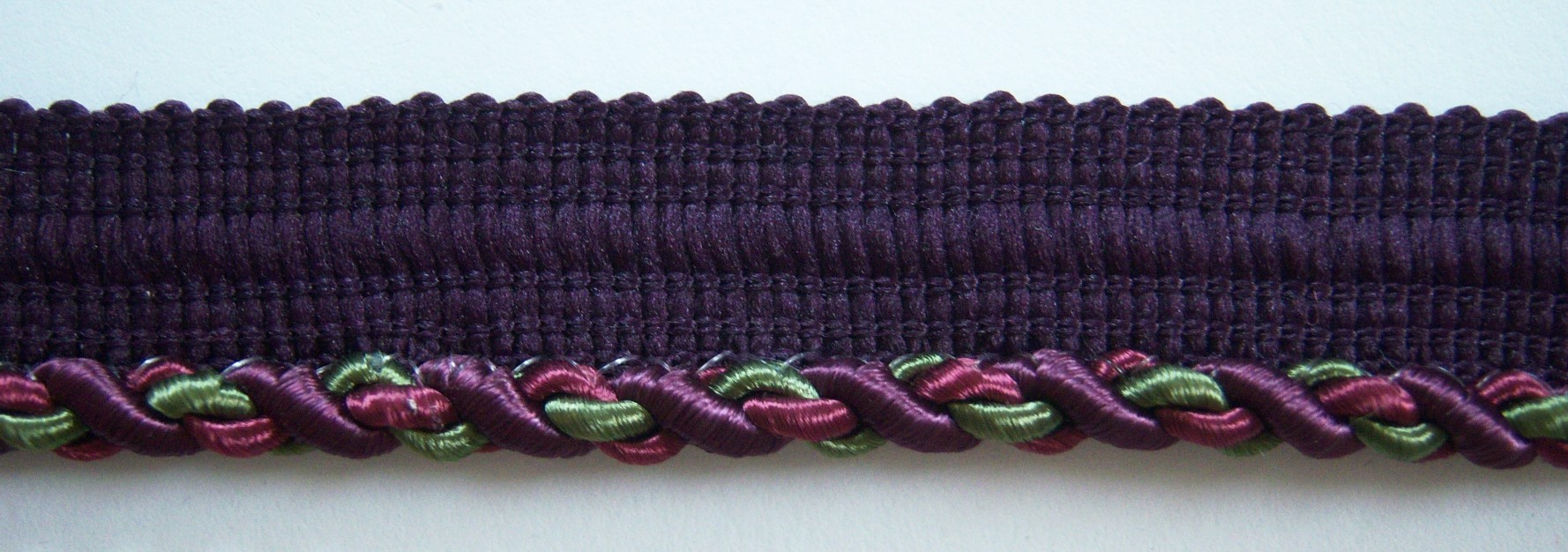Purple/Plum/Green 5/16" Striped Piping
