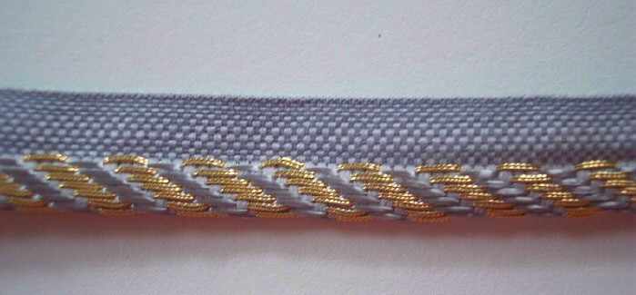 Squirrel Gray/Gold 1/4" Piping