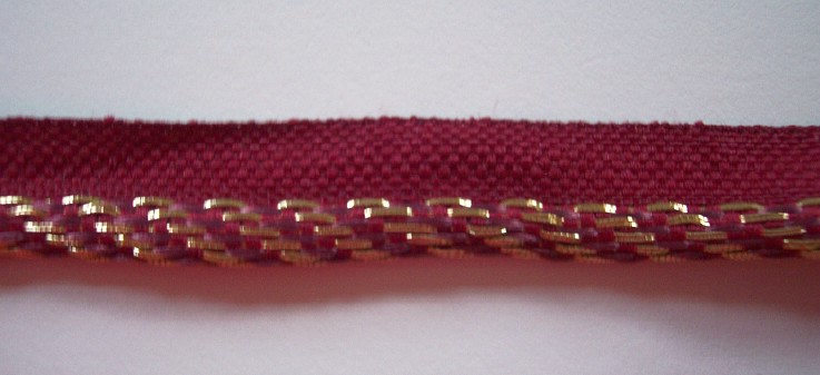 Wine/Gold 1/4" Piping