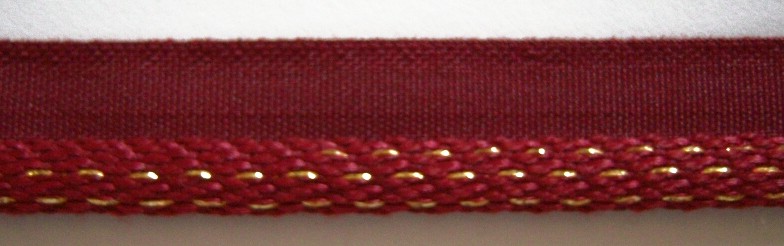 Cranberry/Gold 3/4" Piping