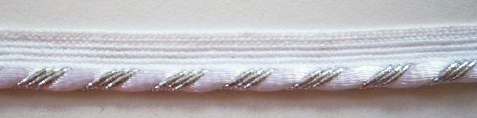 White/Silver 3/32" Piping
