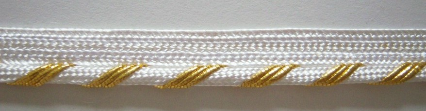 White/Gold 3/16" Piping