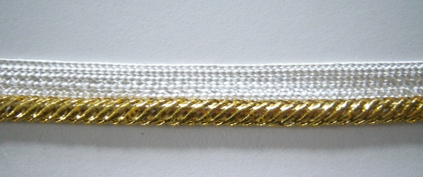 White/Gold 7/32" Piping
