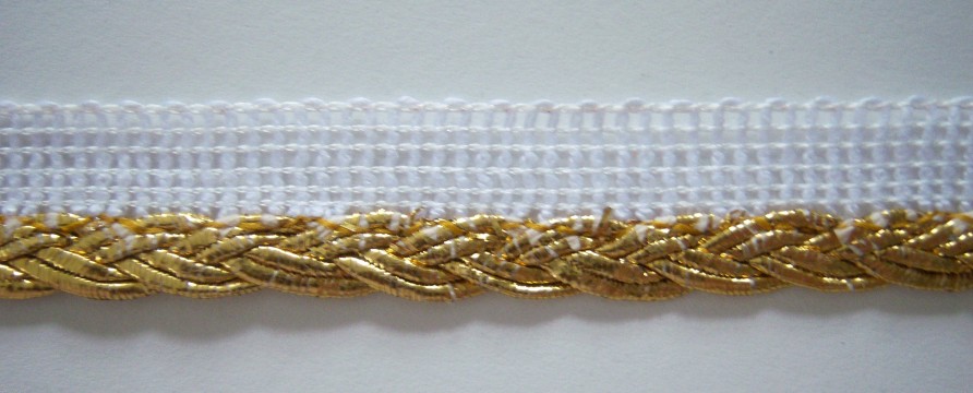White/Gold 3/8" Piping