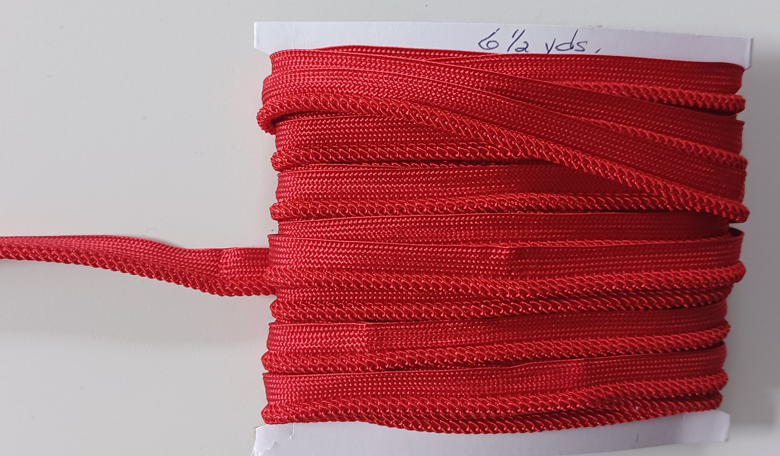Red 1/8" Woven Piping
