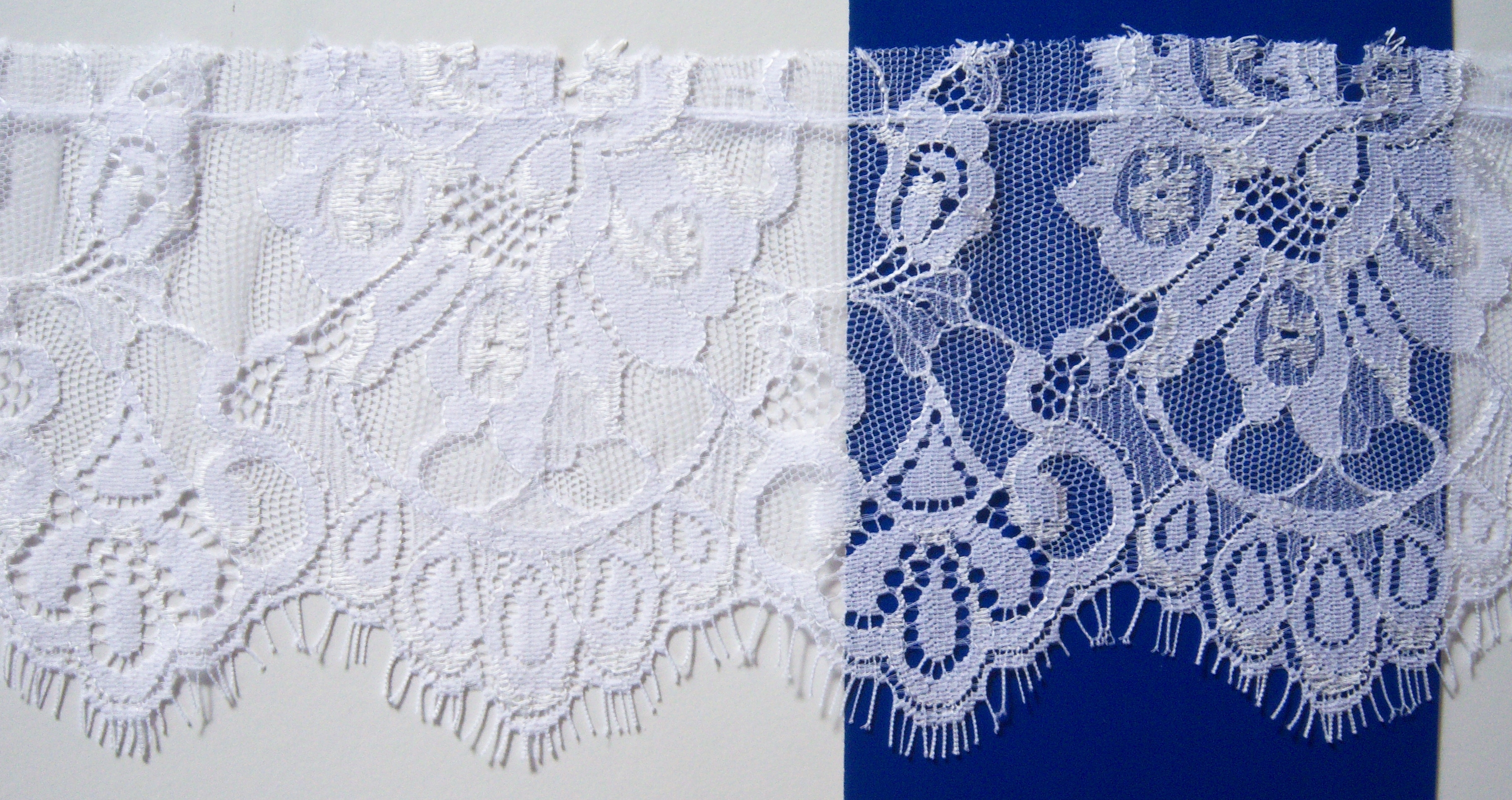 White 5" Cut Top Fringed Lace