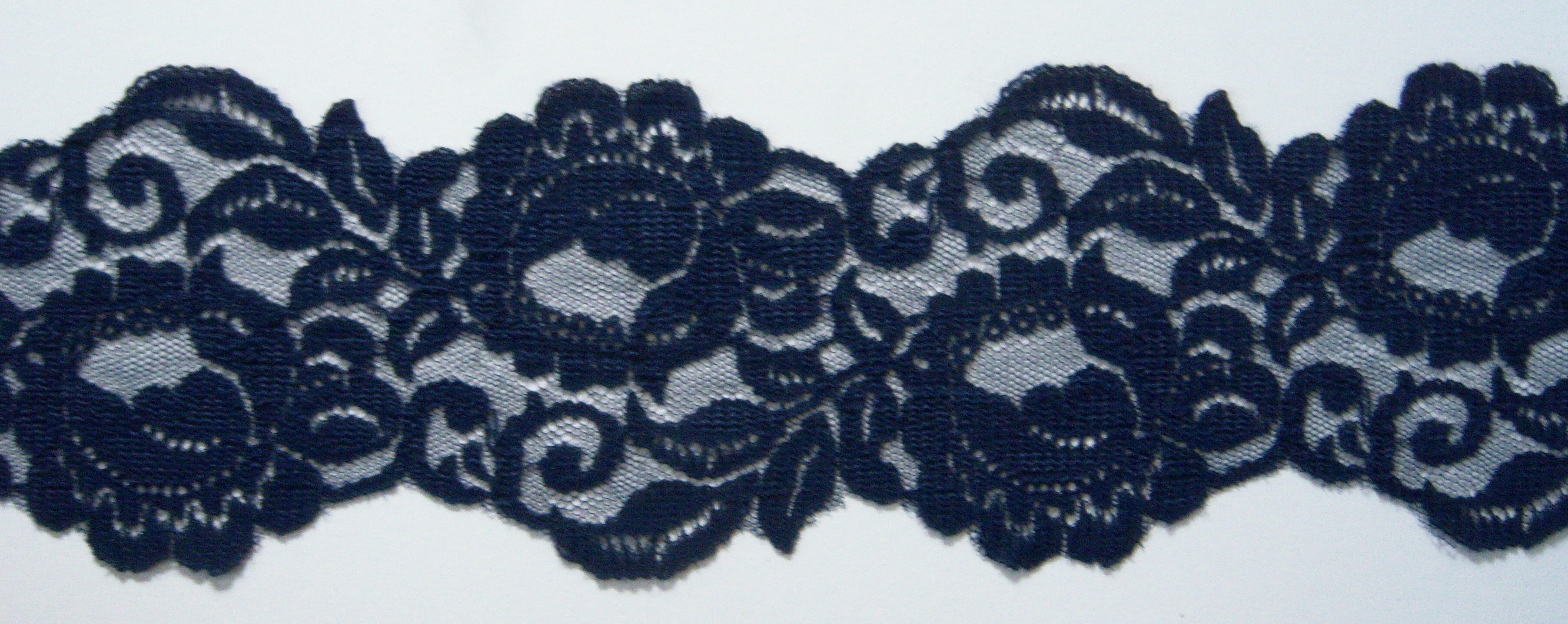 Navy Border 3 1/2" Poly Lace
