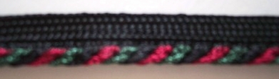 Black/Rouge/Olive 7/16" Piping