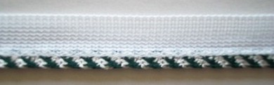 Ivory/Hunter 3/16" Striped Piping