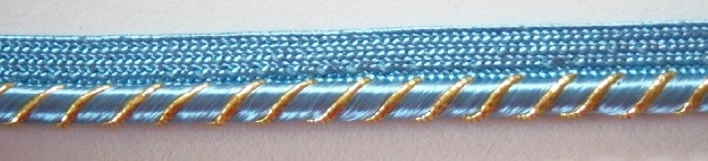 Sky Blue/Gold 1/4" Piping