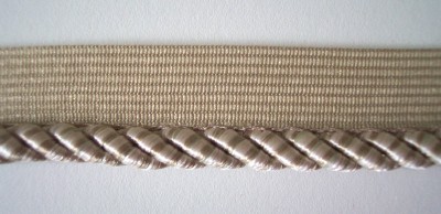 Tan/Taupe 3/8" Striped Piping