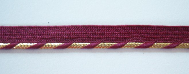Wine/Gold 1/8" Piping